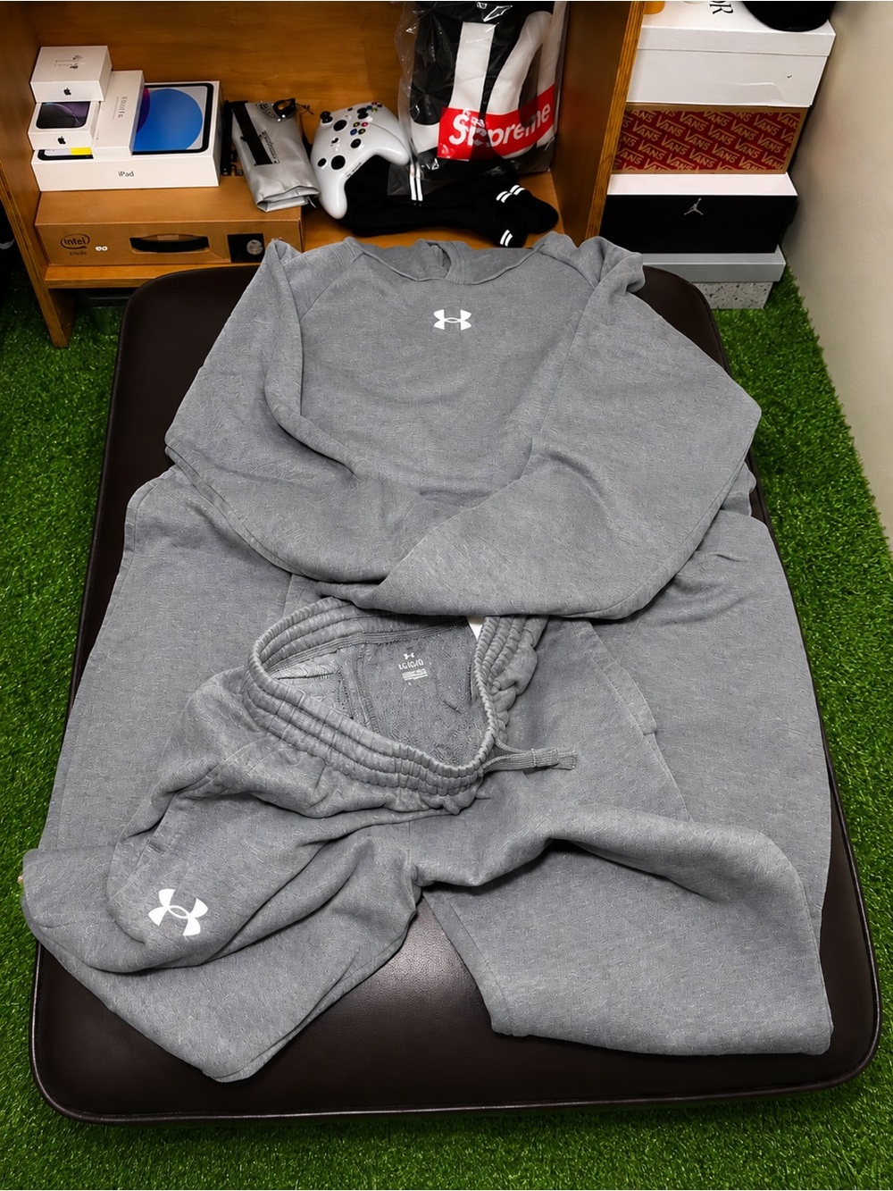 Under Armour Gray Crewneck Sweatshirt with White Logo